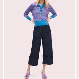 Kate Spade “spade flower polo sweater”